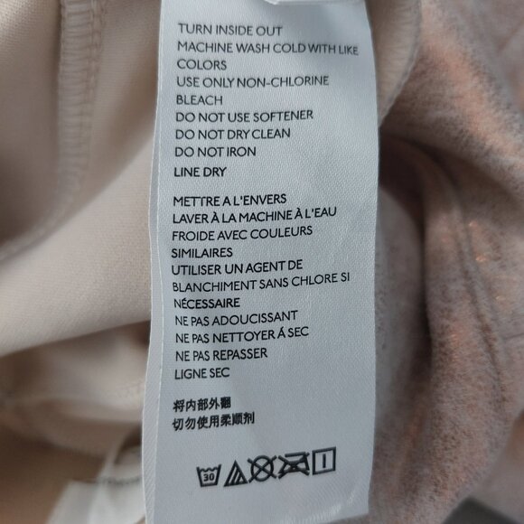 by Anthropologie White Gold Shimmery Leggings 28P Faux Suede High Rise Metallic - Picture 10 of 14